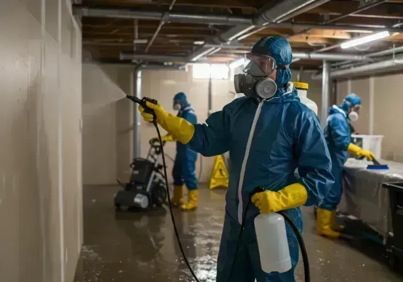 Basement Sanitization and Antimicrobial Treatment process in McLeansboro, IL